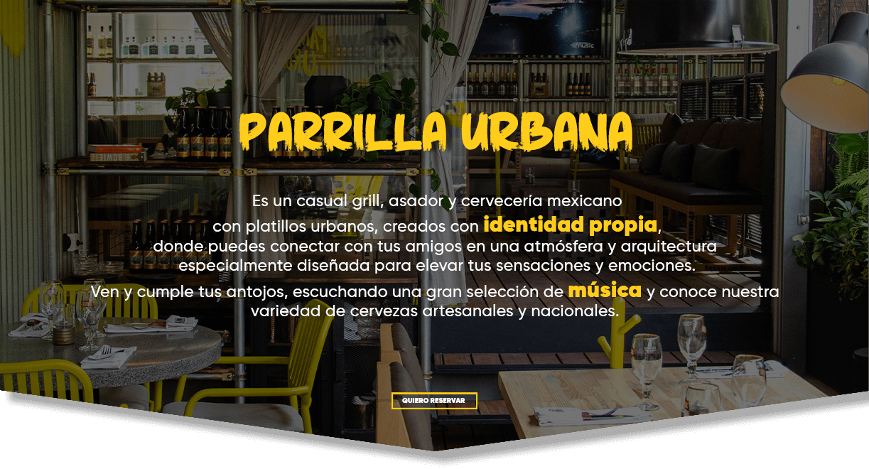 Parrilla Urbana es un casual grill, cervecería y rosticería de barrio.